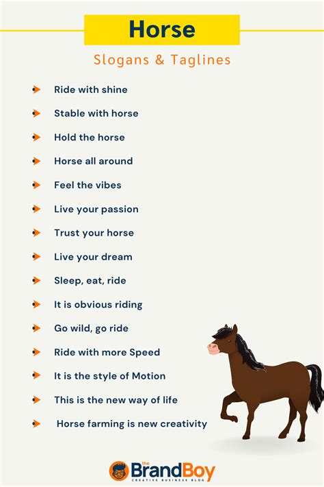 horse phrases catchy|103+ Creative Horse Slogans & Tagline Examples .